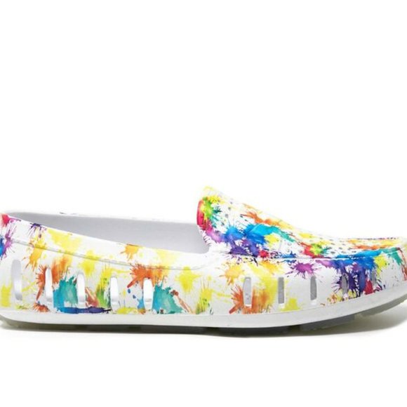 Men's FLOAFERS Country Club Driver Waterproof Loafers - Paint Splatter (12) - Picture 4 of 5